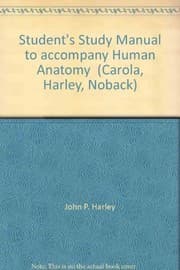 Tapa de Student's study manual to accompany Carola,Harley, and Noback human anatomy