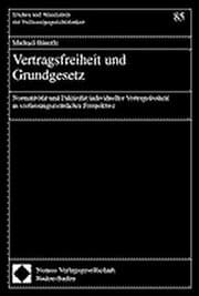 Tapa de Vertragsfreiheit und Grundgesetz