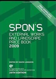 Tapa de Spon's External Works and Landscape Price Book 2009
