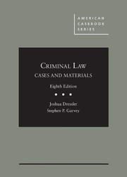 Tapa de Dressler and Garvey's Cases and Materials on Criminal Law, 8th - CasebookPlus