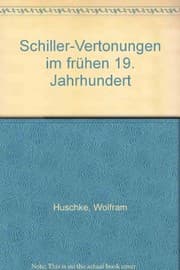 Tapa de Schiller-Vertonungen im frühen 19. Jahrhundert