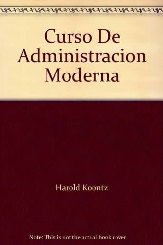Tapa de Curso De Administracion Moderna