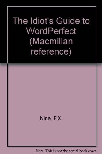 Tapa de The Idiot's Guide to Wordperfect