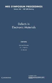 Tapa de Defects in electronic materials