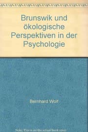 Tapa de Brunswik und ökologische Perspektiven in der Psychologie