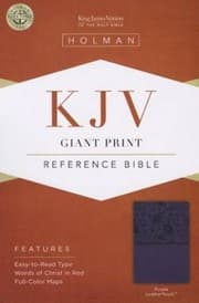 Tapa de KJV Giant Print Reference Bible, Purple LeatherTouch