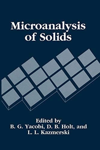 Tapa de Microanalysis of Solids