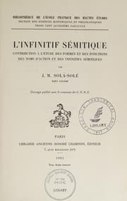 Tapa de L' infinitif sémitique