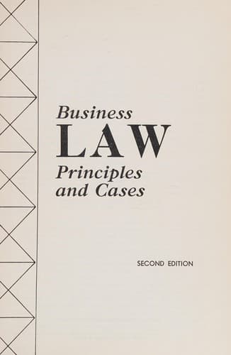 Tapa de Business law principles and cases