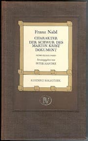Tapa de Charakter ; Der Schwur des Martin Krist ; Dokument