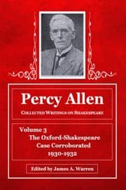 Tapa de Percy Allen -- Collected Writings on Shakespeare