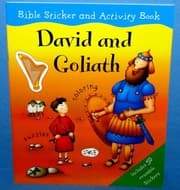 Tapa de Bible Sticker & Activity Book ~ DAVID & GOLIATH ~ Over 50 Reusable Stickers!