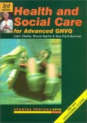 Tapa de Health and social care for advanced GNVQ