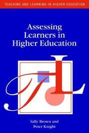 Tapa de Assessing learners in higher education