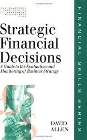 Tapa de Strategic Financial Decisions (Financial Skills Series)