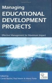 Tapa de Managing educational development projects