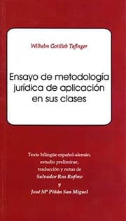Tapa de Ensayo de metodología jurídica de aplicación en sus clases