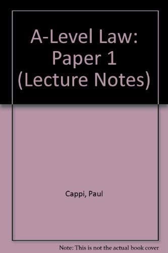 Tapa de 'A' Level Law Paper 1  Lecture Notes