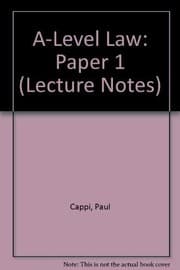 Tapa de 'A' Level Law Paper 1  Lecture Notes