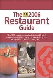 Tapa de The Restaurant Guide 2006 (AA Restaurant Guide)