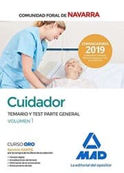 Tapa de Cuidador de la Administración de la Comunidad Foral de Navarra. Temario y test parte general 1
