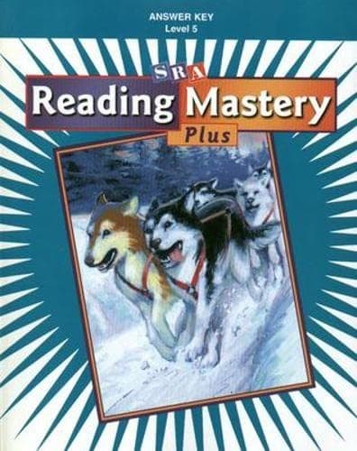 Tapa de Reading Mastery Plus Additional Answer Key Level 5