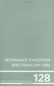 Tapa de Resonance ionization spectroscopy 1992