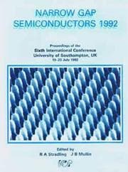 Tapa de Narrow Gap Semiconductors 1992