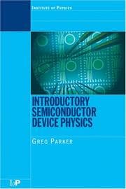 Tapa de Introductory semiconductor device physics