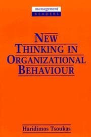 Tapa de New thinking in organizational behaviour