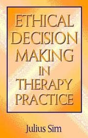 Tapa de Ethical decision-making in therapy practice