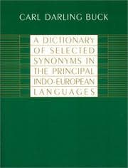 Tapa de A dictionary of selected synonyms in the principal Indo-European languages