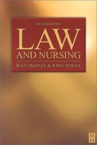 Tapa de Law and nursing