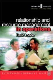 Tapa de Relationship and resource management in operations