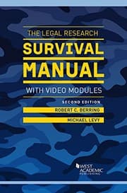 Tapa de Legal Research Survival Manual and Video Course