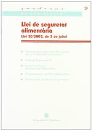 Tapa de Llei de Seguretat Alimentària. Llei 20/2002