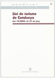 Tapa de Llei de turisme. Llei 13/2002