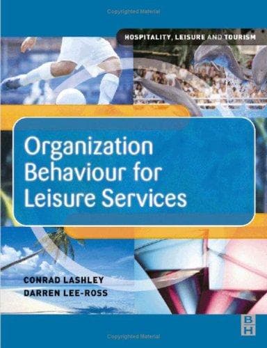 Tapa de Organization behaviour for leisure services