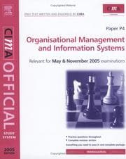 Tapa de CIMA Study System 05: Organisational Management and Information Systems