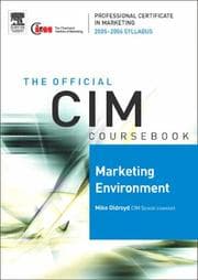Tapa de CIM Coursebook 05/06 Marketing Environment (CIM Coursebook)