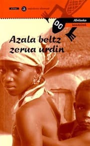 Tapa de Azala beltz, zerua urdin. Afrikako kondairak