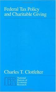 Tapa de Federal tax policy and charitable giving