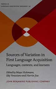Tapa de Sources of Variation in First Language Acquisition