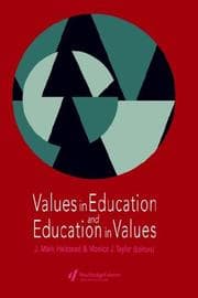 Tapa de Values in education and education in values