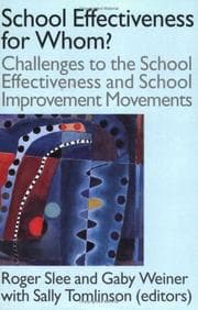 Tapa de School effectiveness for whom?