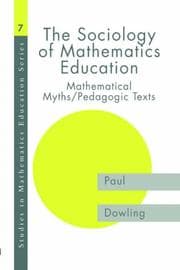 Tapa de The sociology of mathematics education