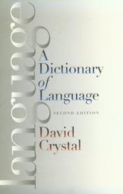 Tapa de A dictionary of language