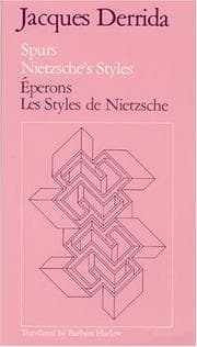 Tapa de Spurs: Nietzsche's Styles/Eperons