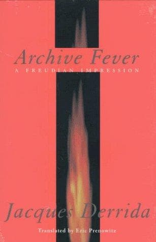 Tapa de Archive Fever