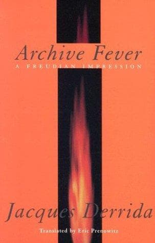 Tapa de Archive Fever